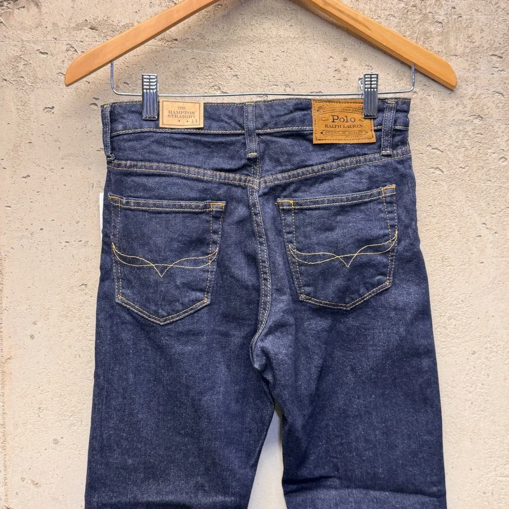 Polo Ralph Lauren Hampton Straight Jeans Kids 14‎ Blue Dark Wash Preppy Classic